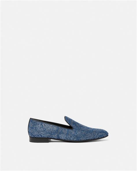 versace jeans slippers nero|Crystal Barocco Denim Slippers Blue .